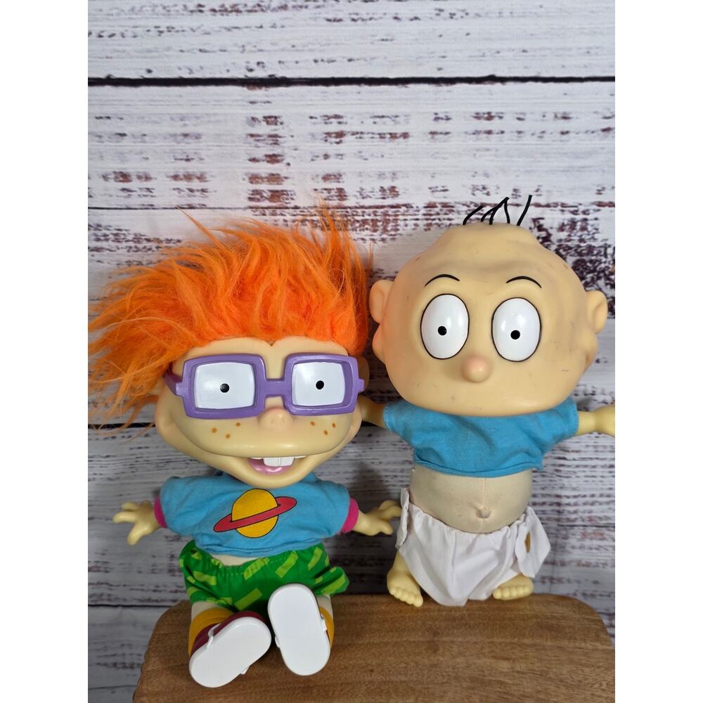VTG Rugrats Tommy Pickles & Chuckie Finster Dolls Nickelodeon Cartoon TV Show